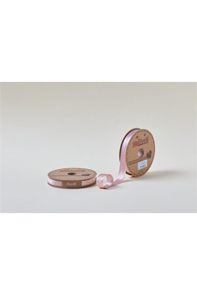 Biye Saten Katlı 087 Pudra 2 Cm 25 Metre %100 Polyester