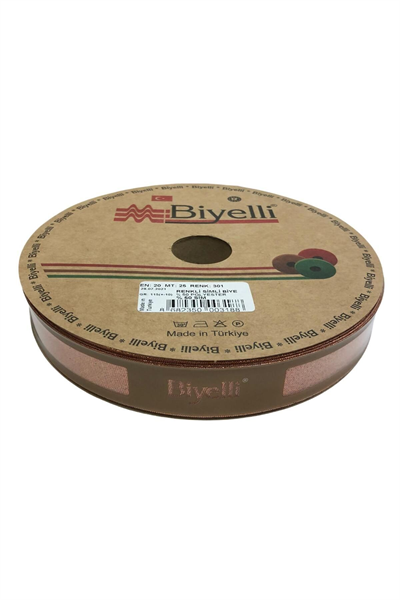 Biye Simli Katlı 301 2 Cm 25 Metre %50 Simli % 50 Polyester
