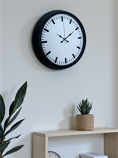 Black & White Baseline 40 Cm Metal Duvar Saati