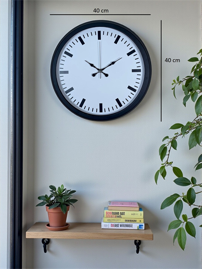 Black & White Baseline 40 Cm Metal Duvar Saati