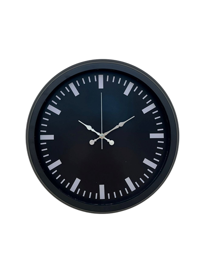 Black Baseline 40 Cm Metal Duvar Saati