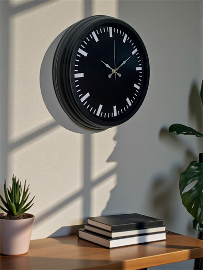 Black Baseline 40 Cm Metal Duvar Saati