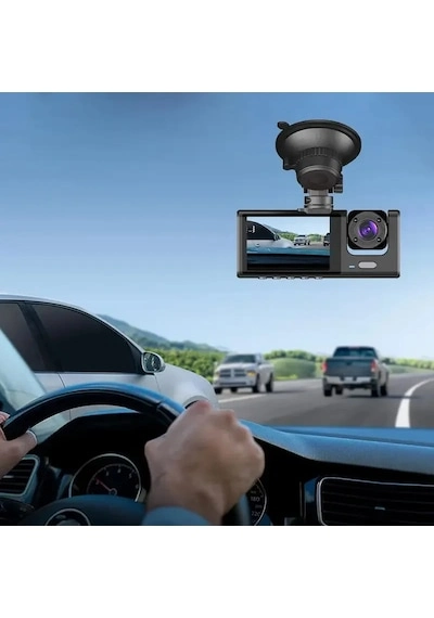 Black Box Traffic Recorder 3 Kameralı Araç Kamerası Geri Görüş Destekli Gece Görüşlü