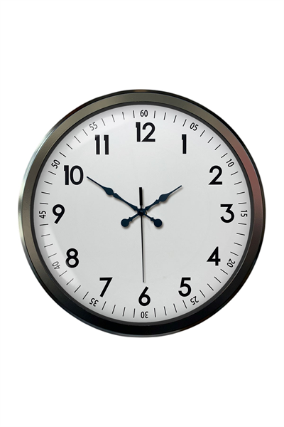 Black Classic 52 Cm Metal Modern Ve Şık Duvar Saati