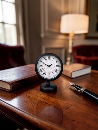 Black Heritage 25 x 20 Cm Metal Masa Saati