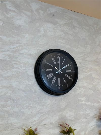 Black Noble 40 Cm Metal Modern Duvar Saati