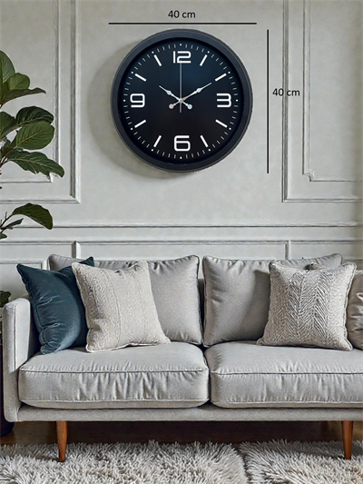 Black Royal Tasarım 40 cm Metal Duvar Saati