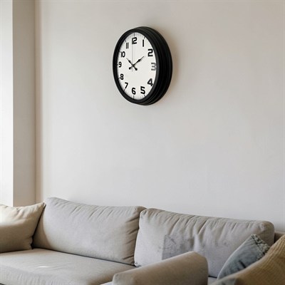 Black Simplex 40 Cm Metal Duvar Saati
