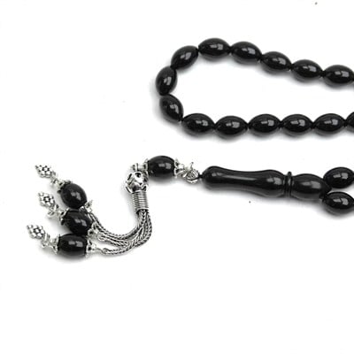 BlackCraft Erzurum Oltu Taşı Kızılcık Sade Tespih