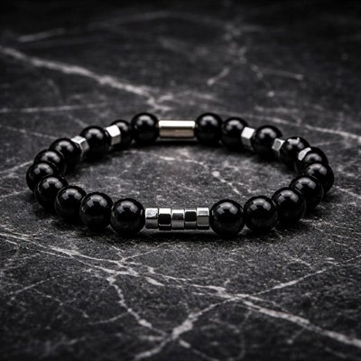 BlackCraft Oltu Taşı Hematit Bileklik
