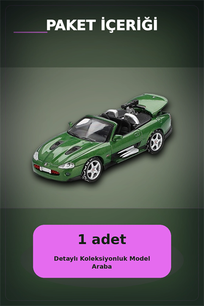 Blister Ambalajlı 1/64 Ölçek Jaguar XKR Model Araba - Diecast Koleksiyon Oyuncağı BX-313357