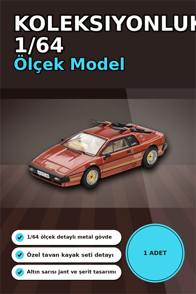 Blister Paketli 1/64 Ölçek Lotus Esprit Turbo Diecast Model Araba - For Your Eyes Only BX-313362