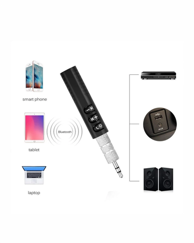 Bluetooth 4.1 Ses Alıcısı | 3.5mm Girişli Hoparlör & Kulaklıklar İçin Kablosuz Dönüştürücü