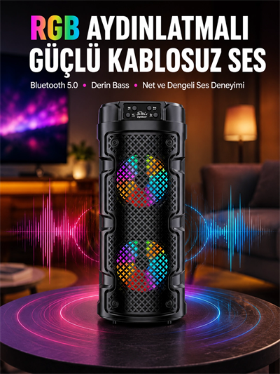 Bluetooth 5.0 Destekli Yüksek Ses Kaliteli Hoparlör Yeni Nesil