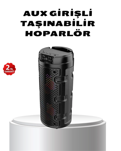 Bluetooth 5.0 Kablosuz Hoparlör Çift Sürücülü Yüksek Ses Kalitesi Kompakt Tasarım
