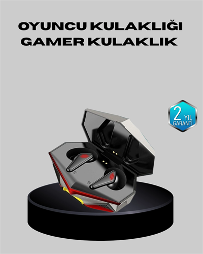 Bluetooth 5.0 Kablosuz Kulaklık LED Işıklı Silikonlu Tasarımlı