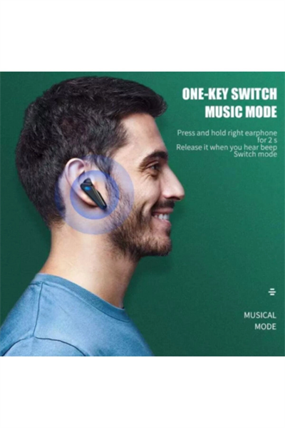 Bluetooth 5.0 Kulak İçi Oyuncu Kulaklığı, Mikrofon ve RGB Aydınlatmalı Siyah Tasarım
