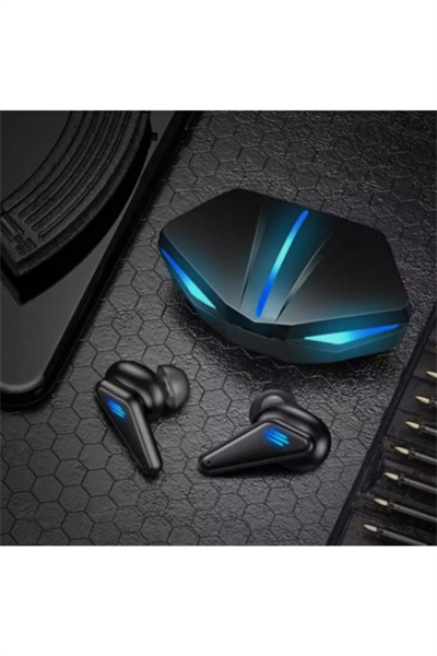 Bluetooth 5.0 Kulak İçi Oyuncu Kulaklığı, Mikrofon ve RGB Aydınlatmalı Siyah Tasarım