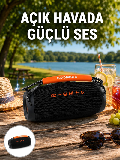 Bluetooth 5.1 Kablosuz Hoparlör Derin Bas RGB Işıklı Yeni Nesil