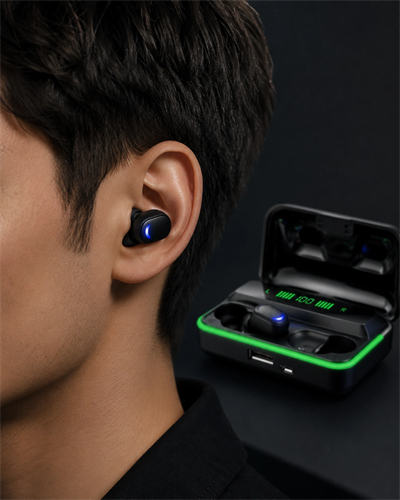 Bluetooth 5.1 Oyuncu Kulaklığı LED Ekranlı Powerbank Kulaklık