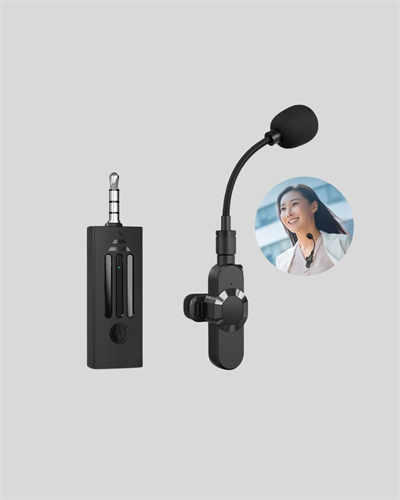 Bluetooth 5.2 Kablosuz Mikrofon – 360° Ses Algılama, Gürültü Engelleme, 4 Saat Çalışma