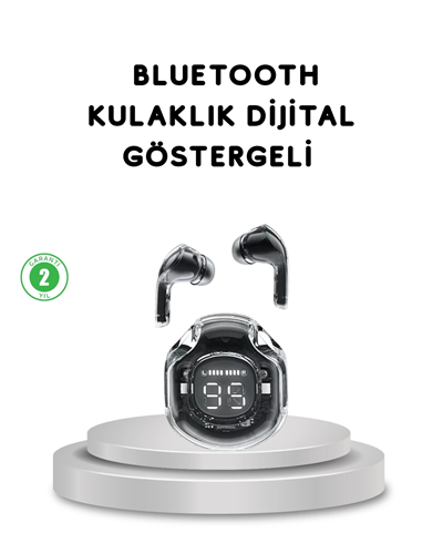 Bluetooth 5.3 Kablosuz Kulaklık HiFi Stereo ve Ekstra Bass Dijital Ekranlı