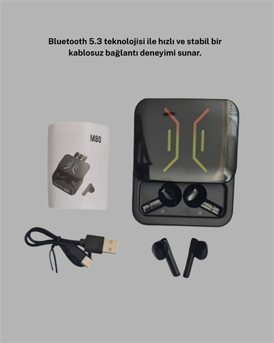 Bluetooth 5.3 Kulaklık – Kablolu & Kablosuz Kullanım, 2000 mAh Powerbank, 4 Saat Kesintisiz Müzik