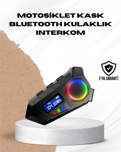 Bluetooth 5.4  İnterkom IP65 Toz ve Su Geçirmez LED Göstergeli