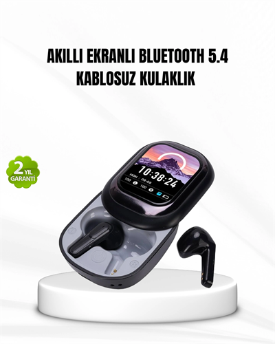 Bluetooth 5.4 Kulaklık – Gürültü Engelleme ve Akıllı Ekranlı Şarj Kutusu