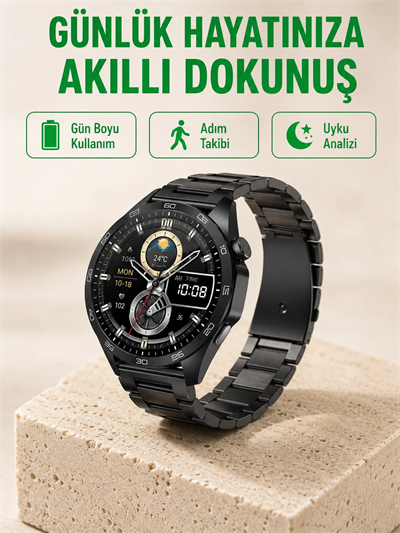 Bluetooth Akıllı Saat – Nabız, Adım Sayar, Uyku Takibi ve Spor Modlarıyla Akıllı Yaşam Asistanı