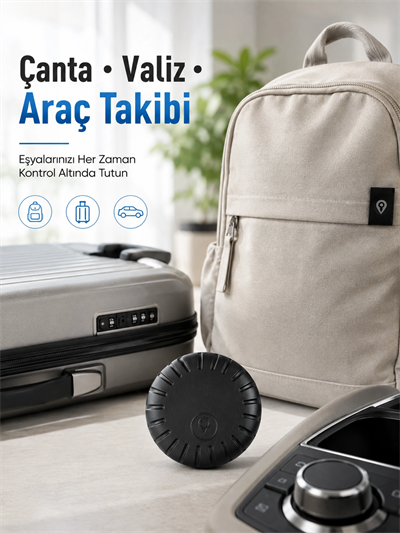 Bluetooth Akıllı Takip Cihazı 2 Yıl Batarya Ömürlü Çocuk Evcil Hayvan Valiz Takip Cihazı