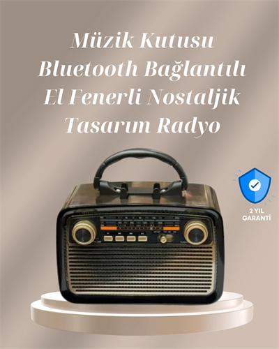 Bluetooth Bağlantılı Taşınabilir Hoparlör – FM/AM Radyo Özellikli, Şarj Edilebilir Batarya, 1 kg