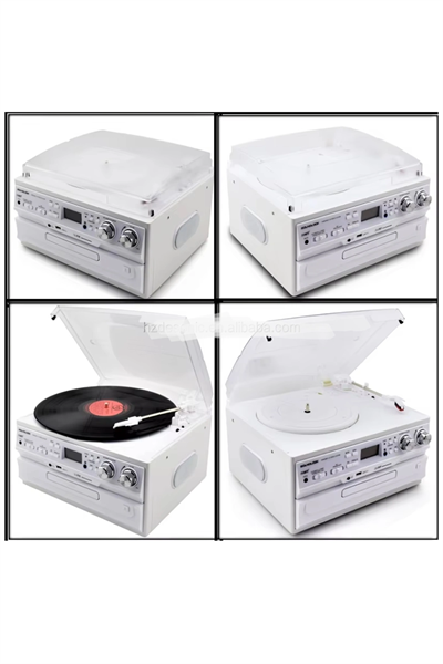 Bluetooth CD USB MP3 radyo müzik seti beyaz renk 2 yıl garantili plak çalar hoparlör