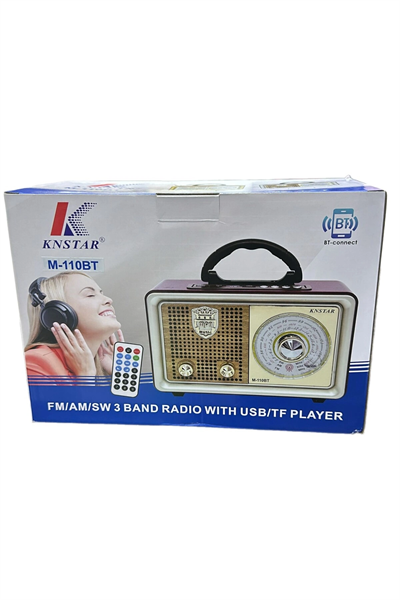 Bluetooth, FM radyo, USB, SD ve MP3 özellikli şarjlı nostaljik radyo kahverengi - Elektronik