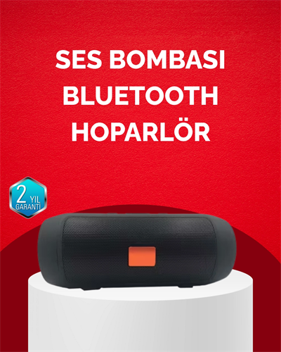Bluetooth Hoparlör 20W Bass Güçlü Ses USB Flash AUX Destekli
