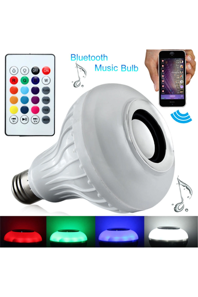 Bluetooth Hoparlör Akıllı Led Ampul Lamba Bx40
