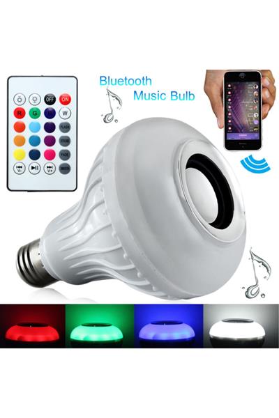 Bluetooth Hoparlör Akıllı Led Ampul Lamba (3936)