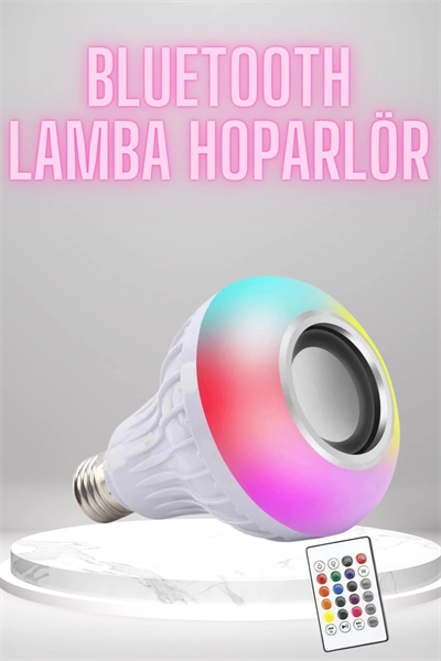 Bluetooth Hoparlör Akıllı Rgb Led Işık Renk Değiştirme Ses Bombası Ampül Görünümlü