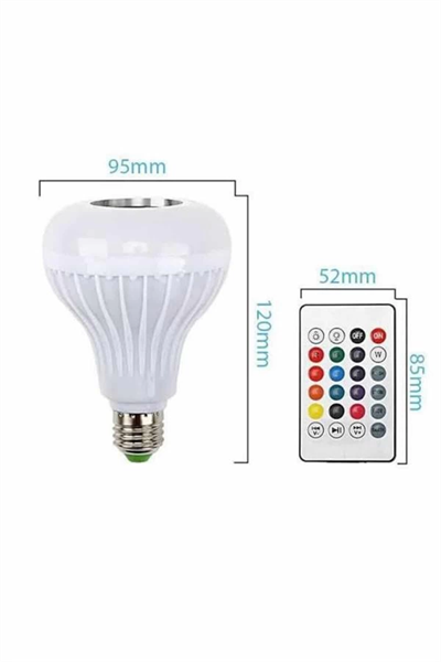 Bluetooth Hoparlör Akıllı Rgb Led Işık Renk Değiştirme Ses Bombası Ampül Görünümlü