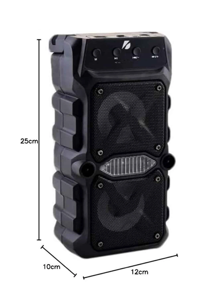 Bluetooth Hoparlör Çift Mikrofonlu Güçlü Ses Kaliteli Kesintisiz Kablosuz