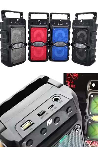 Bluetooth Hoparlör Çift Mikrofonlu Güçlü Ses Kaliteli Kesintisiz Kablosuz