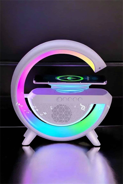 Bluetooth Hoparlör Dijital Göstergeli Wireless Şarj RGB Işıklı