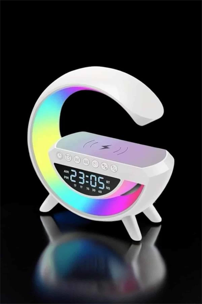 Bluetooth Hoparlör Dijital Göstergeli Wireless Şarj RGB Işıklı