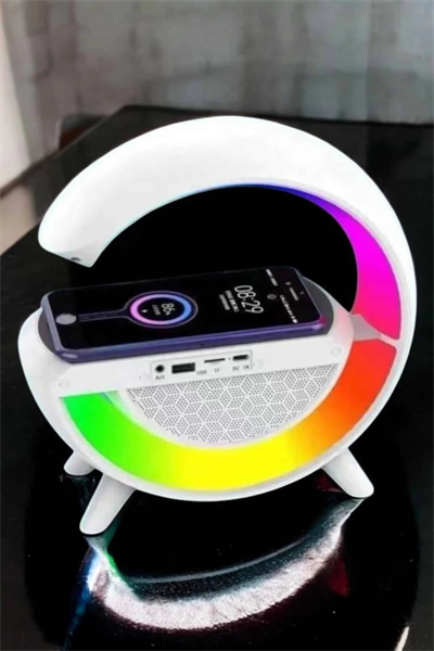 Bluetooth Hoparlör Dijital Göstergeli Wireless Şarj RGB Işıklı