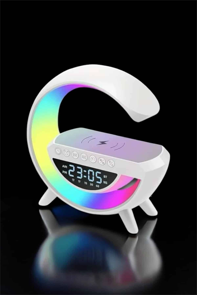 Bluetooth Hoparlör Dijital Göstergeli Wireless Şarj RGB Işıklı