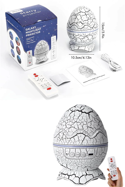 Bluetooth Hoparlör Dinozor Yumurtası Gece Masa Lambası Projektör