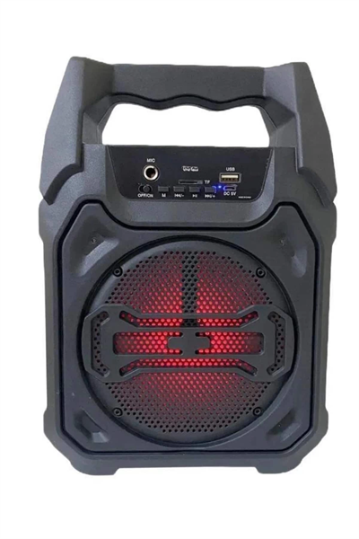 Bluetooth Hoparlör Led Işıklı Taşınabilir Kablosuz Speaker Uzun Pil Ömrü