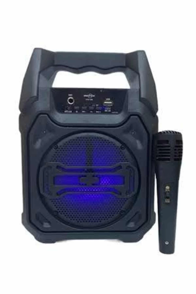 Bluetooth Hoparlör Led Işıklı Taşınabilir Kablosuz Speaker Uzun Pil Ömrü