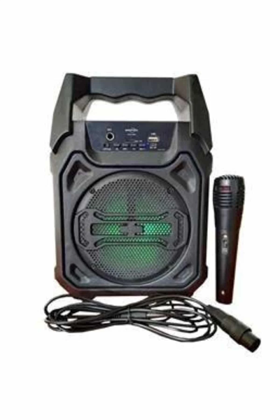 Bluetooth Hoparlör Led Işıklı Taşınabilir Kablosuz Speaker Uzun Pil Ömrü