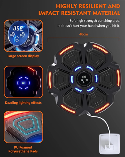 Bluetooth Hoparlör Özellikli Duvar Boks Makinesı  9 Mod Seviye Ayarlı  Müzikli Boks Makinesı